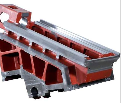 Cast iron machine column with machined guideways